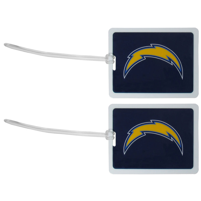 Los Angeles Chargers Vinyl Luggage Tag, 2pk-Luggage Accessories-JadeMoghul Inc.