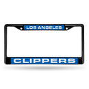 Porsche License Plate Frame Los Angeles Clippers Black Laser Chrome Frame