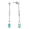 Silver Dangle Earrings LOS001 Rhodium 925 Sterling Silver Earrings with Genuine Stone