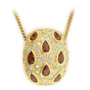 Gold Pendant For Women LOS008 Gold 925 Sterling Silver Pendant with Genuine Stone