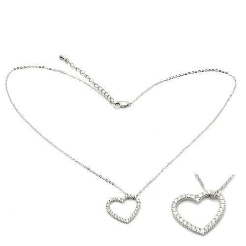 Sterling Silver Pendants LOS032 Rhodium 925 Sterling Silver Chain Pendant