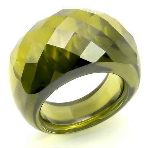 Vintage Wedding Rings LOS145 Stone Ring with AAA Grade CZ in Olivine color