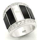 Silver Ring Set LOS154 Rhodium 925 Sterling Silver Ring with Semi-Precious