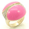 Gold Plated Rings LOS170 Gold 925 Sterling Silver Ring with Crystal