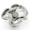 Men's Silver Band Rings LOS188 Rhodium 925 Sterling Silver Ring with CZ