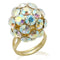 Gold Plated Rings LOS189 Gold 925 Sterling Silver Ring with Crystal