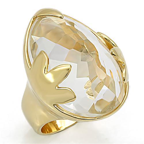 Gold Plated Rings LOS206 Gold 925 Sterling Silver Ring with Genuine Stone