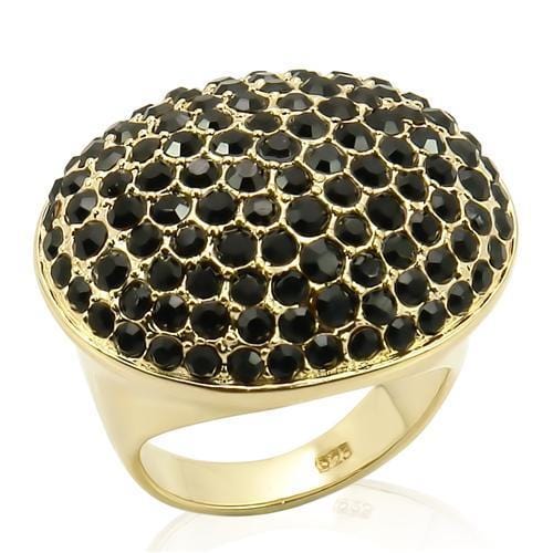 Gold Plated Rings LOS207 Gold 925 Sterling Silver Ring with Crystal