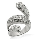 Silver Ring Set LOS219 Rhodium 925 Sterling Silver Ring with AAA Grade CZ