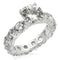 Silver Ring Set LOS244 Rhodium 925 Sterling Silver Ring with AAA Grade CZ