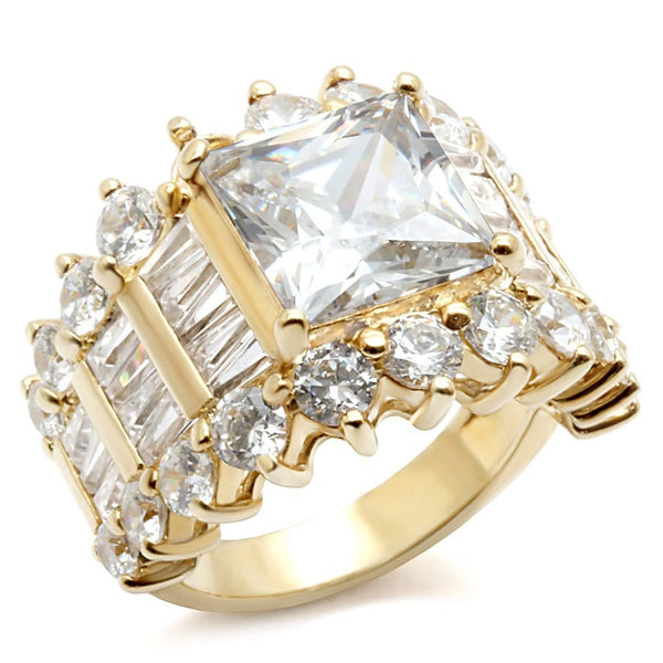 Gold Plated Rings LOS481 Gold 925 Sterling Silver Ring with AAA Grade CZ