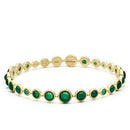 Silver Bangles LOS550 Matte Gold 925 Sterling Silver Bangle with Semi-Precious
