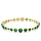 Silver Bangles LOS550 Matte Gold 925 Sterling Silver Bangle with Semi-Precious