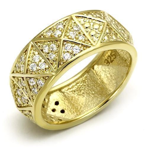 Gold Plated Rings LOS560 Gold 925 Sterling Silver Ring with AAA Grade CZ