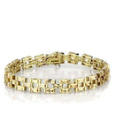 Gold Bracelet LOS601 Gold 925 Sterling Silver Bracelet with AAA Grade CZ