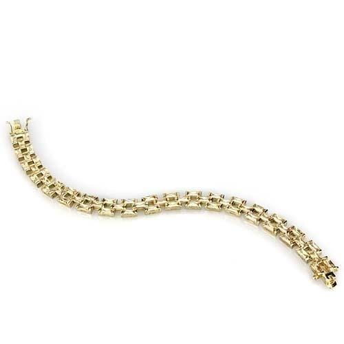 Gold Bracelet LOS601 Gold 925 Sterling Silver Bracelet with AAA Grade CZ