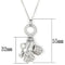 Silver Chain Necklace LOS609 Silver 925 Sterling Silver Necklace with CZ
