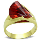 Gold Plated Rings LOS641 Gold 925 Sterling Silver Ring with CZ in Garnet