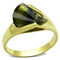 Gold Plated Rings LOS655 Gold 925 Sterling Silver Ring in Olivine color