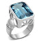 Silver Wedding Rings LOS679 Silver 925 Sterling Silver Ring with Synthetic