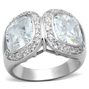 Silver Wedding Rings LOS698 Silver 925 Sterling Silver Ring with CZ