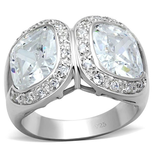 Silver Wedding Rings LOS698 Silver 925 Sterling Silver Ring with CZ