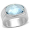 Silver Wedding Rings LOS735 Silver 925 Sterling Silver Ring with Synthetic