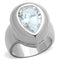Silver Wedding Rings LOS740 Silver 925 Sterling Silver Ring with CZ