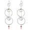 Silver Dangle Earrings LOS789 Silver 925 Sterling Silver Earrings with Synthetic