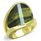 Gold Plated Rings LOS819 Gold 925 Sterling Silver Ring in Olivine color