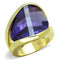 Gold Plated Rings LOS821 Gold 925 Sterling Silver Ring with CZ in Tanzanite