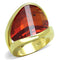 Gold Plated Rings LOS828 Gold 925 Sterling Silver Ring with CZ in Orange