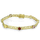 Gold Bracelet LOS840 Gold 925 Sterling Silver Bracelet with AAA Grade CZ