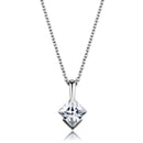 Sterling Silver Necklace LOS849 Rhodium 925 Sterling Silver Necklace