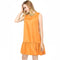 Lossky 2017 Summer Dress Women's Vestidos Sexy Ruffle Dresses Sleeveless Casual Big Size Bodycon Dress Summer Mini Dresses-Orange-L-JadeMoghul Inc.