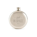 Lost in Space Engraved Round Silver Hip Flask for Men (Pack of 1)-Personalized Gifts For Men-JadeMoghul Inc.