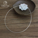 Lotus Fun Real 925 Sterling Silver Handmade Fine Jewelry Fashion Choker Necklace Chain for Women Collier Femme Acessorios--JadeMoghul Inc.