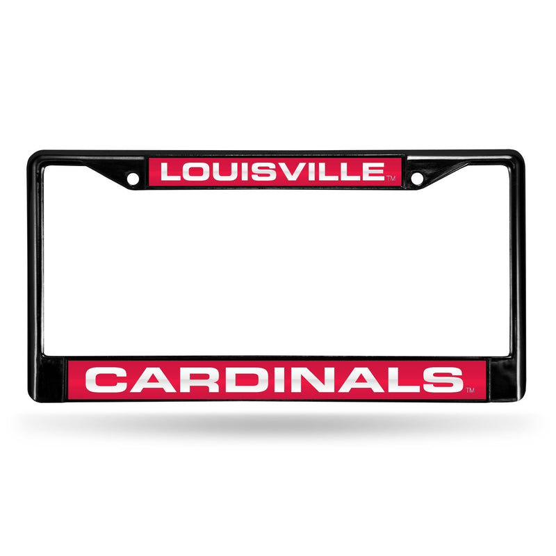 Black License Plate Frame Louisville Black Laser Chrome Frame