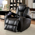 Zaurak Contemporary Style Recliner, Dark Gray