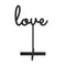 Love Acrylic Sign - Black (Pack of 1)-Wedding Signs-JadeMoghul Inc.