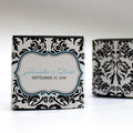 Love Bird Damask Cube Favor Box Wrap Berry (Pack of 1)-Favor-Chocolate Brown-JadeMoghul Inc.