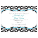 Love Bird Damask Invitation Berry (Pack of 1)-Invitations & Stationery Essentials-Aqua Blue-JadeMoghul Inc.