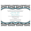 Love Bird Damask Invitation Vintage Gold And Charcoal (Pack of 1)-Invitations & Stationery Essentials-Chocolate Brown-JadeMoghul Inc.