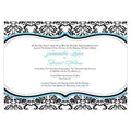 Love Bird Damask Invitation Vintage Gold And Charcoal (Pack of 1)-Invitations & Stationery Essentials-Ruby-JadeMoghul Inc.
