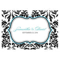 Love Bird Damask Large Rectangular Tag Berry (Pack of 1)-Wedding Favor Stationery-Ruby-JadeMoghul Inc.