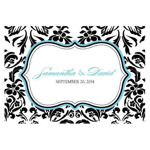 Love Bird Damask Large Rectangular Tag Berry (Pack of 1)-Wedding Favor Stationery-Ruby-JadeMoghul Inc.