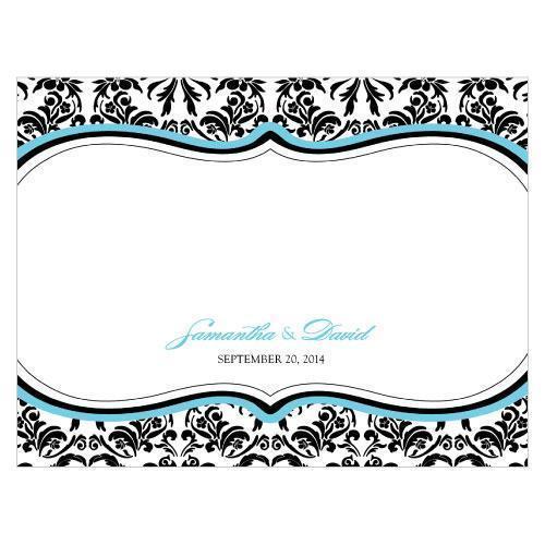 Love Bird Damask Note Card Berry (Pack of 1)-Weddingstar-Aqua Blue-JadeMoghul Inc.