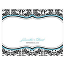 Love Bird Damask Note Card Berry (Pack of 1)-Weddingstar-Black-JadeMoghul Inc.