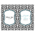 Love Bird Damask Program Berry (Pack of 1)-Wedding Ceremony Stationery-Aqua Blue-JadeMoghul Inc.