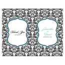 Love Bird Damask Program Berry (Pack of 1)-Wedding Ceremony Stationery-Aqua Blue-JadeMoghul Inc.